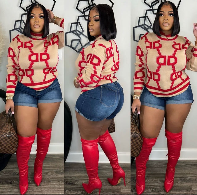 Red Knit Sweater