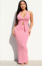 Load image into Gallery viewer, Pink Knit Skirt Set