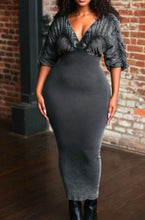 Load image into Gallery viewer, Black Acid Ruche Dress