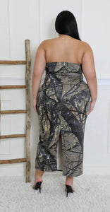 Curvy Denim Camo Dress