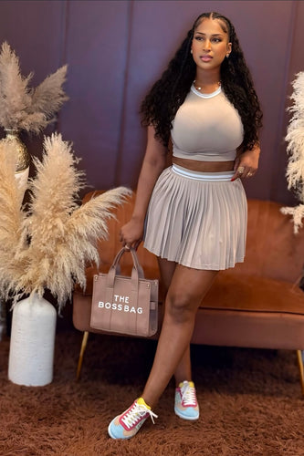 Tan Skort Set