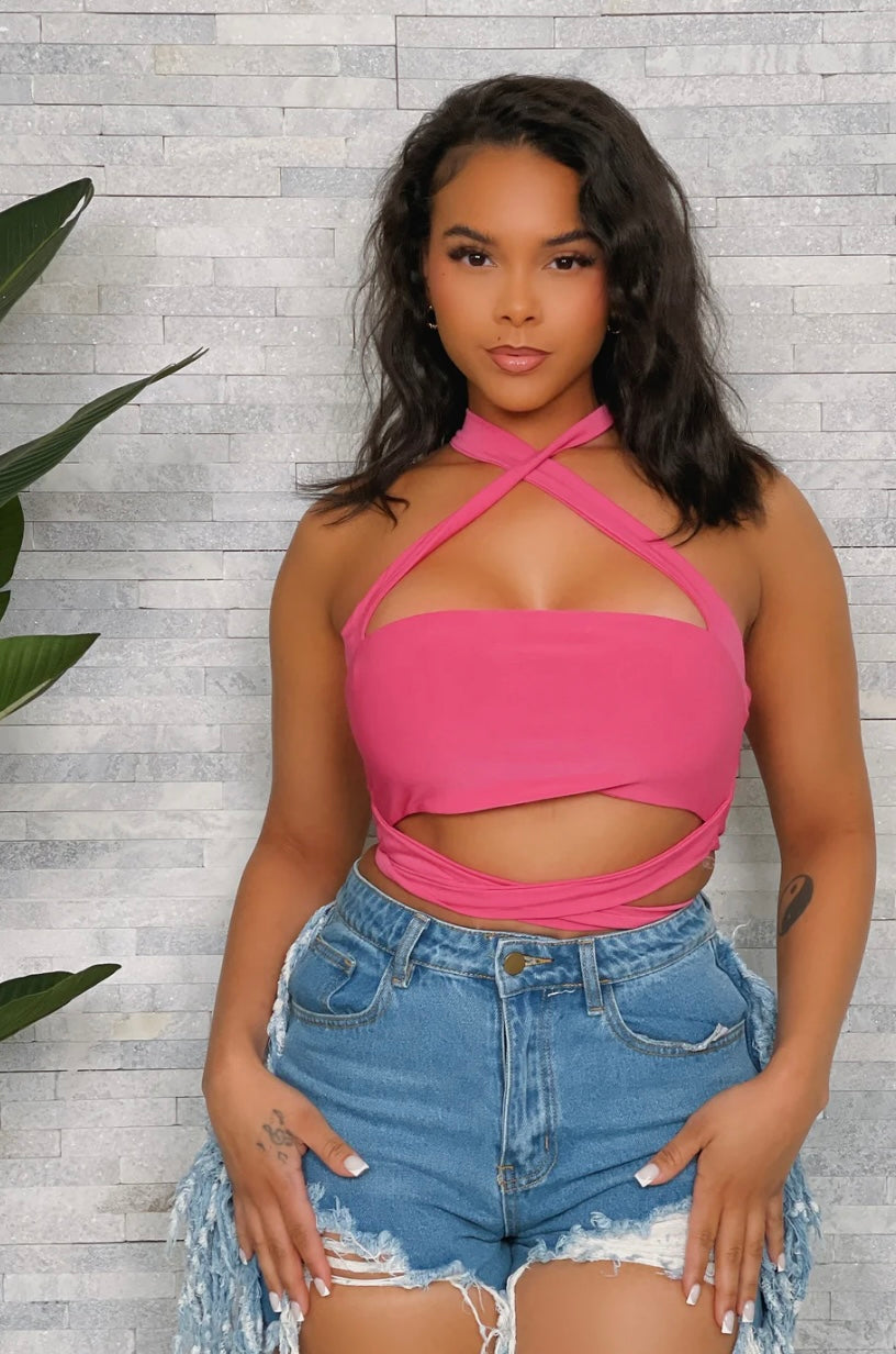 Pink Wrap Top