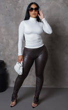 Load image into Gallery viewer, Dark Brown Faux Leather Pants